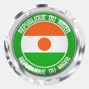 Niger Round Emblem Classic Round Sticker