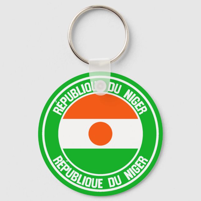 Niger  Round Emblem Keychain (Front)
