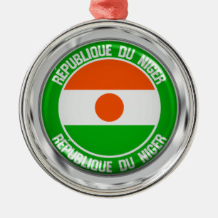 Niger  Round Emblem Metal Ornament
