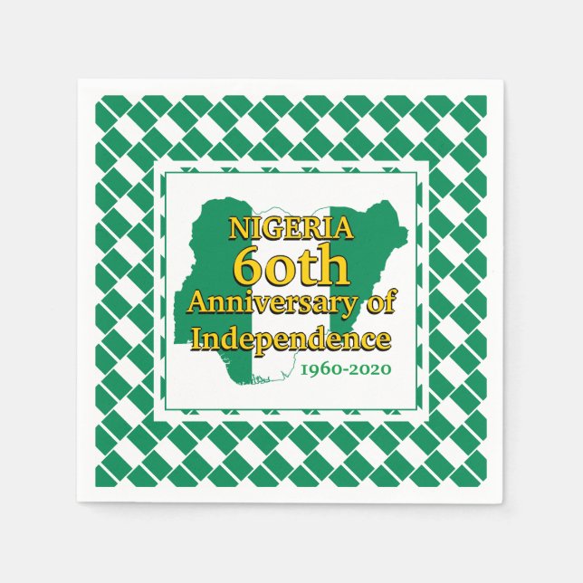 NIGERIA 60th Anniversary Independence | Nigerian Napkin (Front)