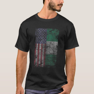Nigeria America Flag Funny Travler Roots Gift Idea T-Shirt