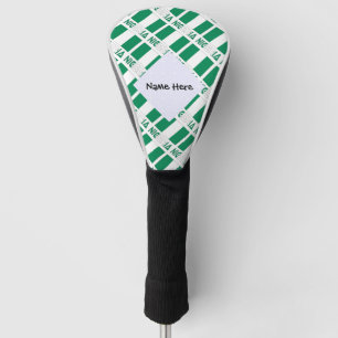 Nigeria and Nigerian Flag Tiled Personalized  Golf Head Cover