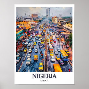 Nigeria Art Print - Lagos Poster - Nigerian Wall