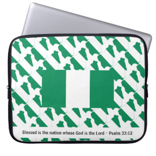 NIGERIA Blessed Nation Christian Laptop Sleeve