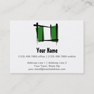 Nigeria Brush Flag Business Card