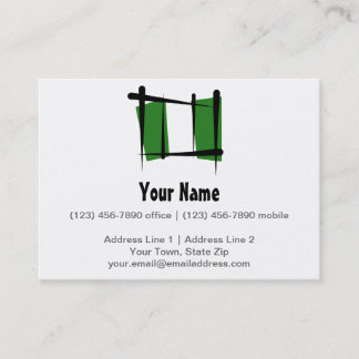 Nigeria Brush Flag Business Card