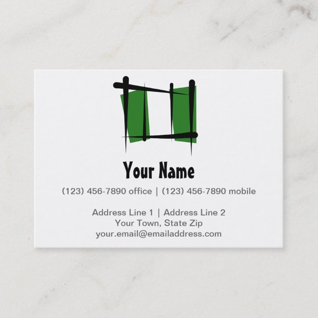 Nigeria Brush Flag Business Card (Front)