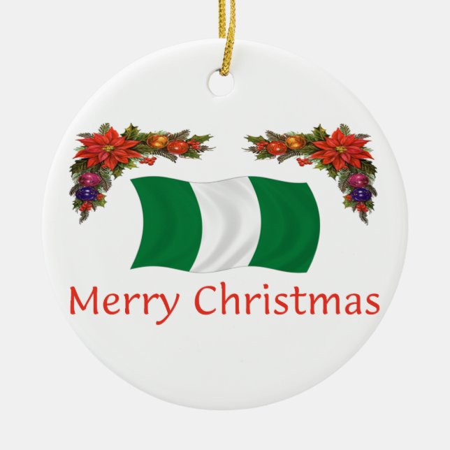 Nigeria Christms Ceramic Ornament (Front)