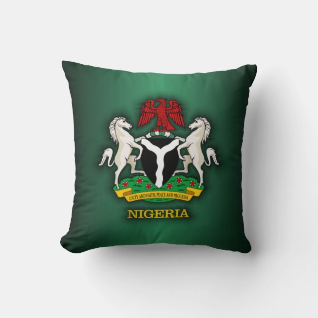 Nigeria COA Throw Pillow (Front)