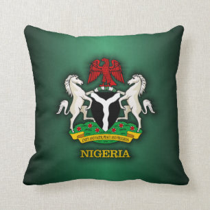 Nigeria COA Throw Pillow