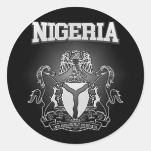 Nigeria Coat of Arms Classic Round Sticker