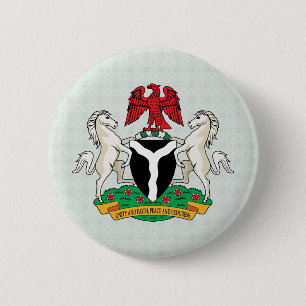 Nigeria Coat of Arms detail 2 Inch Round Button