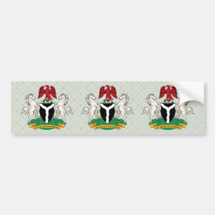 Nigeria Coat of Arms detail Bumper Sticker