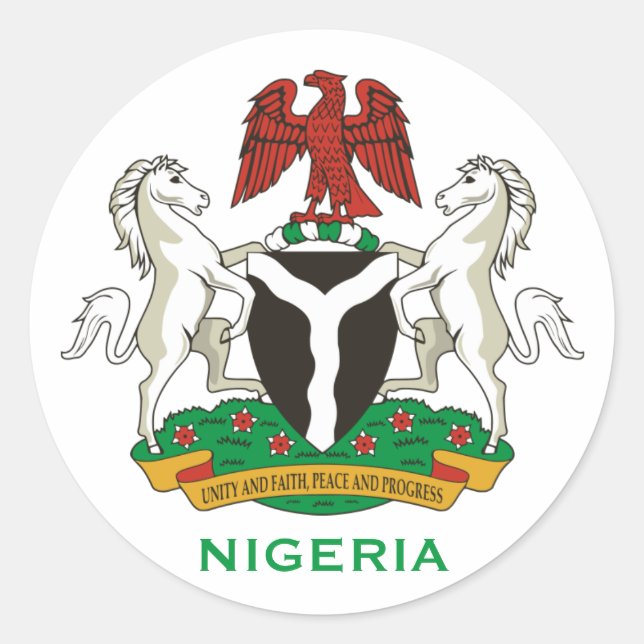 Nigeria - Crest Round Sticker (Front)