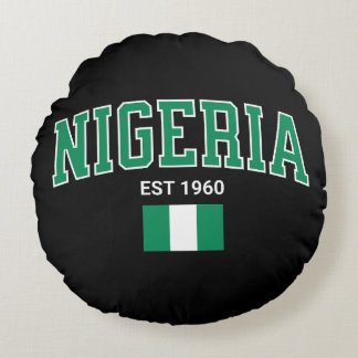 Nigeria Est. 1960 — Legacy of Pride Round Pillow