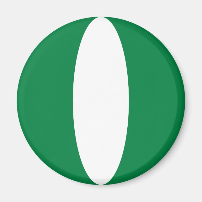 Nigeria Fisheye Flag Magnet (Front)