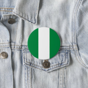 Nigeria flag 3 inch round button