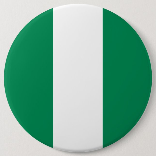 Nigeria Flag 6 Inch Round Button (Front)