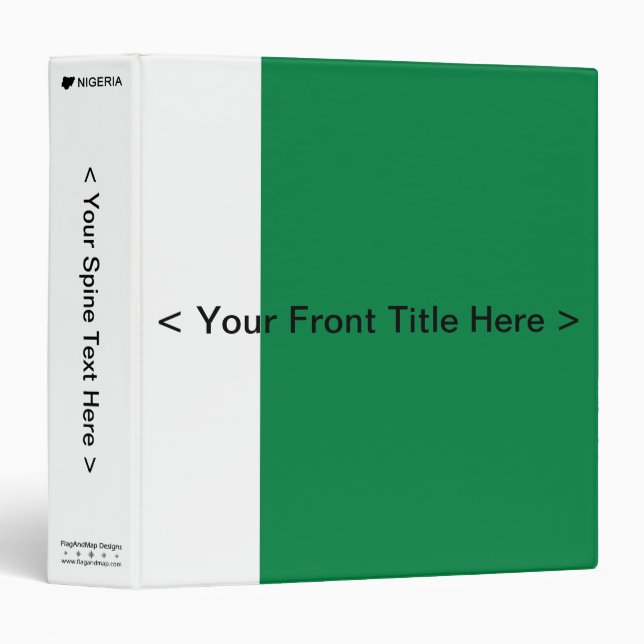 Nigeria Flag Binder (Front/Spine)