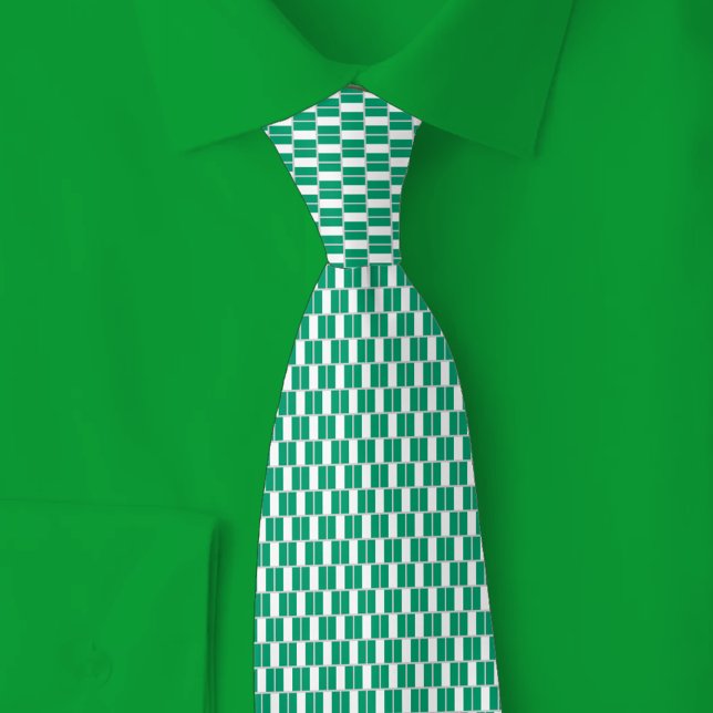 Nigeria Flag Brick Pattern Tie (Creator Uploaded)