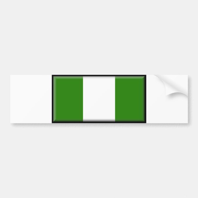 Nigeria Flag Bumper Sticker (Front)