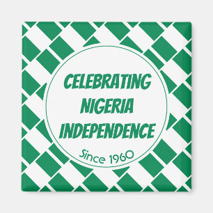 NIGERIA FLAG Celebrating Independence Customized Magnet