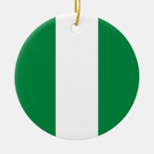 Nigeria flag ceramic ornament