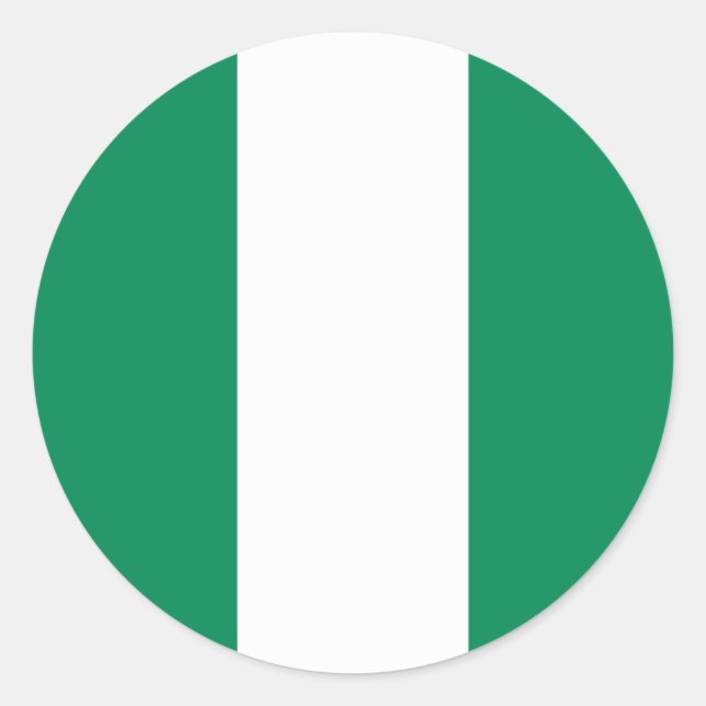 Nigeria Flag Classic Round Sticker (Front)