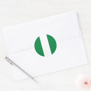 Nigeria flag classic round sticker