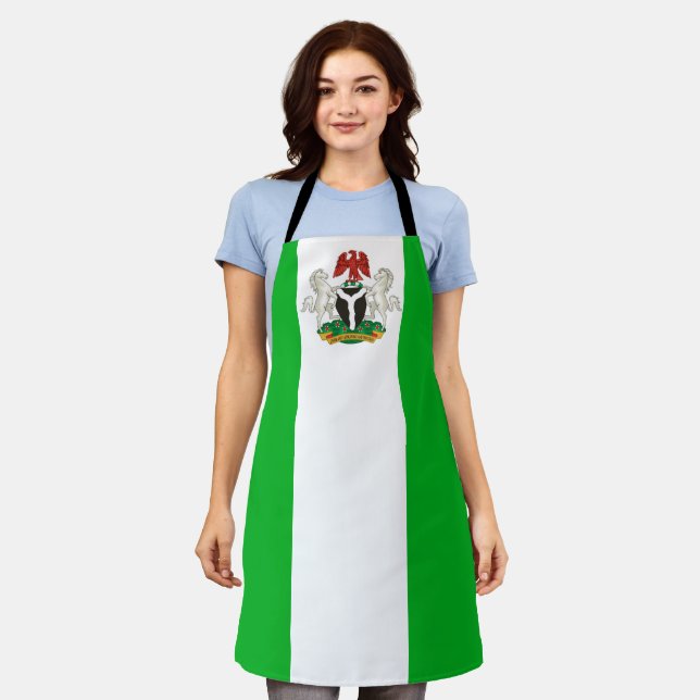 Nigeria flag-coat arms apron (Worn)