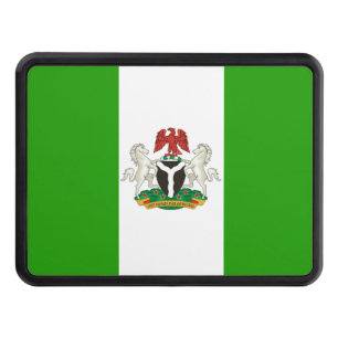 Nigeria flag-coat of arms    trailer hitch cover