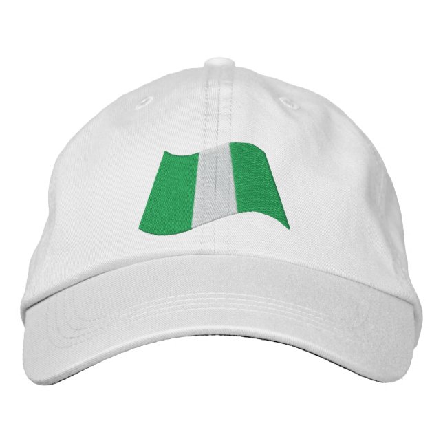 Nigeria Flag Embroidered Hat (Front)