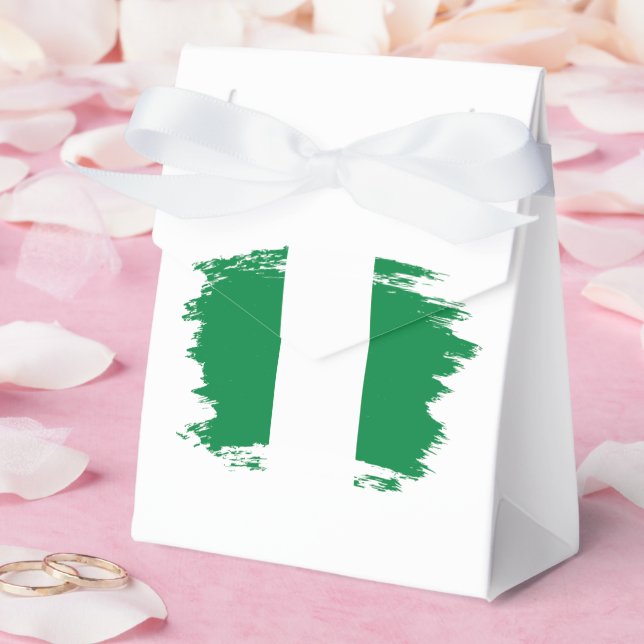 Nigeria flag favor box (Wedding)