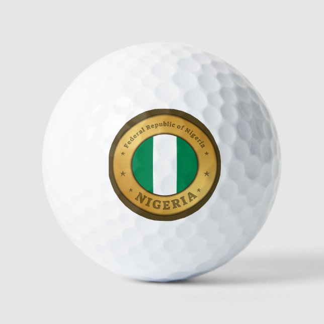 Nigeria Flag Golf Balls (Front)