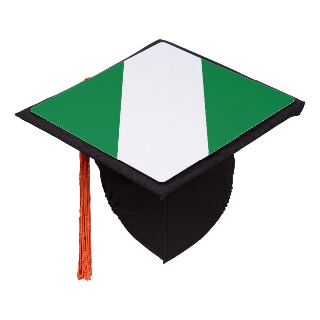 Nigeria flag graduation cap topper (Angled)