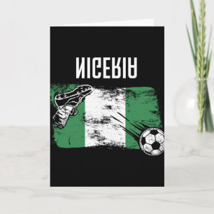 Nigeria Flag Jersey Nigerian Soccer Team Nigerian  Card
