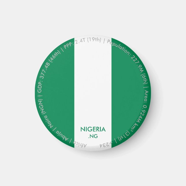 Nigeria Flag Magnet (Front)