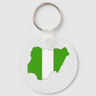 Nigeria Flag Map full size Keychain