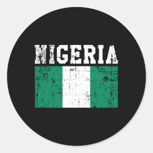 Nigeria Flag Nigerian Roots Classic Round Sticker