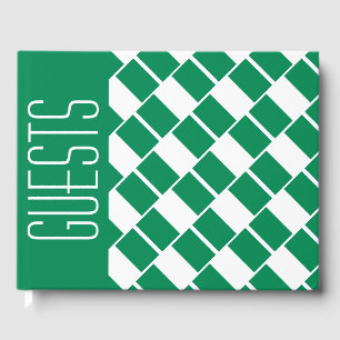 NIGERIA FLAG Patriotic Customized GREEN Nigerian Guest Book