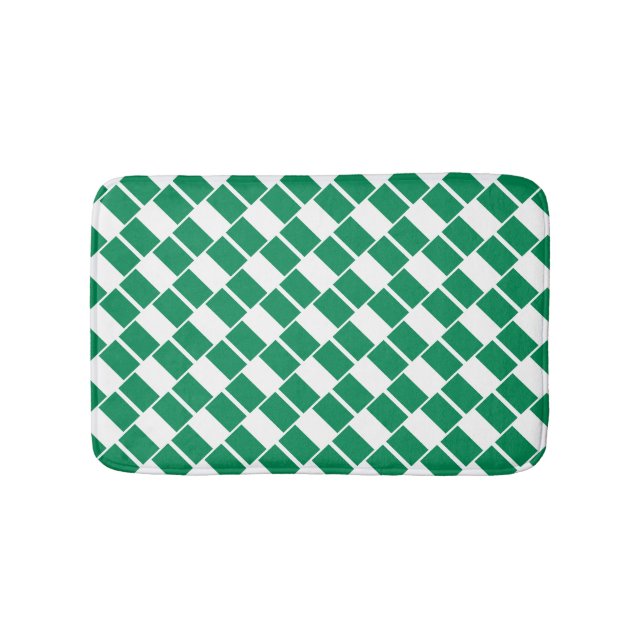 NIGERIA FLAG Patriotic Nigerian Bath Mat (Front)