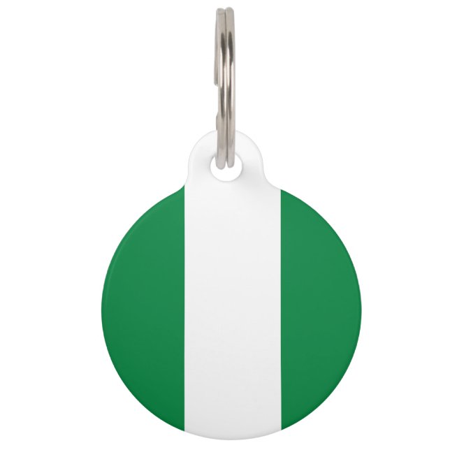 Nigeria flag pet tag (Front)