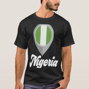 NIGERIA Flag Pin I Love NIGERIA Travel T-Shirt