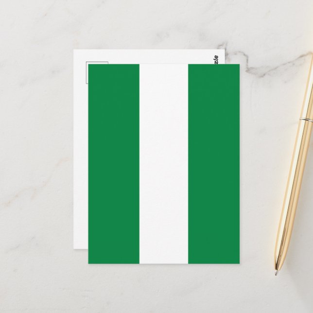 Nigeria flag postcard (Front/Back In Situ)
