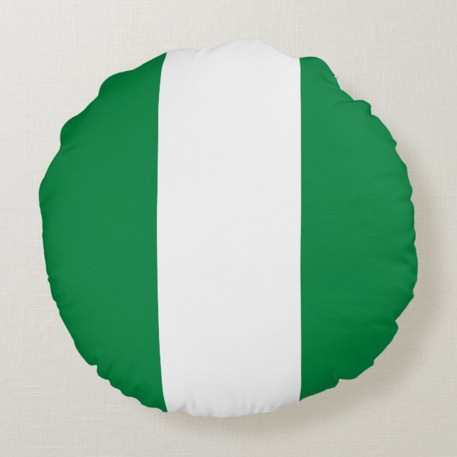 Nigeria flag round pillow (Back)