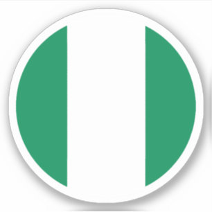 Nigeria Flag Round Sticker