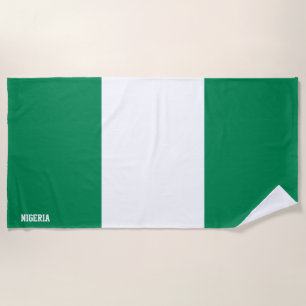 Nigeria Flag Splendid Patriotic Beach Towel