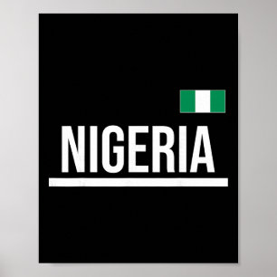 Nigeria Flag Sports Jersey Poster