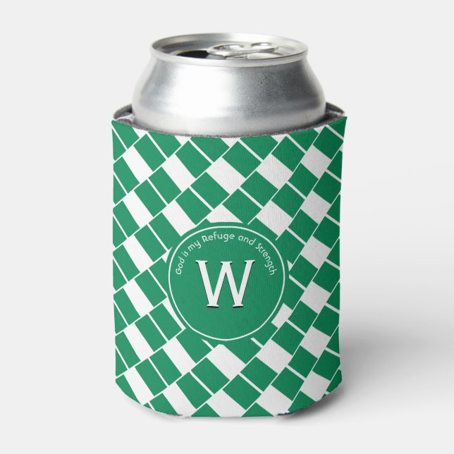 NIGERIA FLAG Stylish Customized Monogram Nigerian Can Cooler (Can Front)