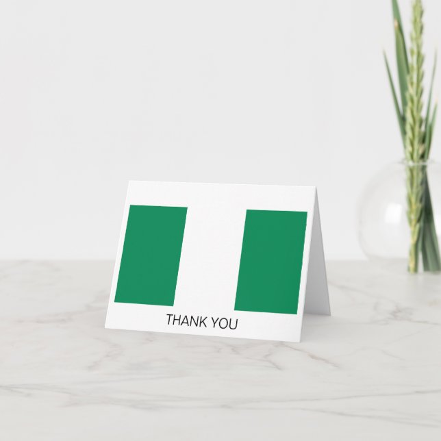 Nigeria Flag Thank You Card (Front)